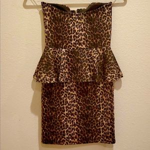 Leopard peplum dress